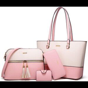 Women Fashion Handbags Wallet Tote Bag Shoulder Bag Top Handle Satchel Purse Set